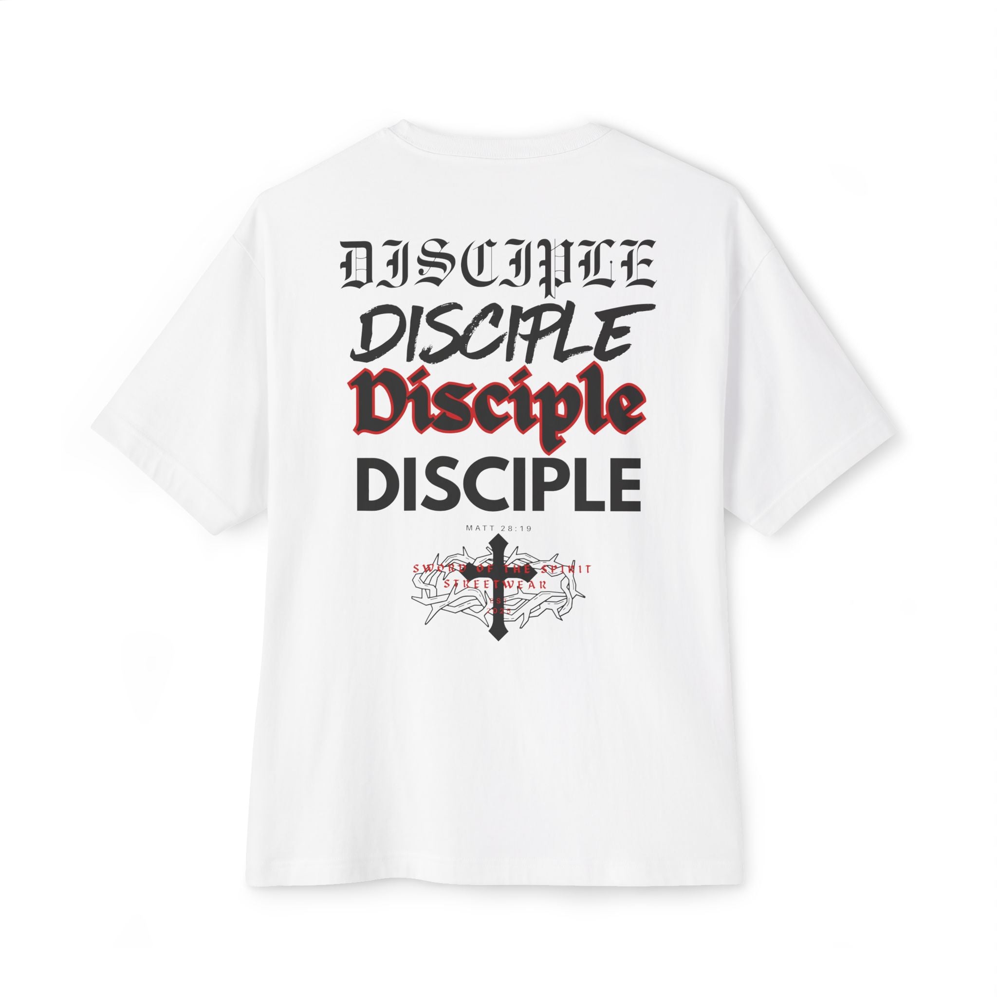Disciple Logo Tee || Oversized Box Fit || Christian Faith-Based Graphic T-Shirt