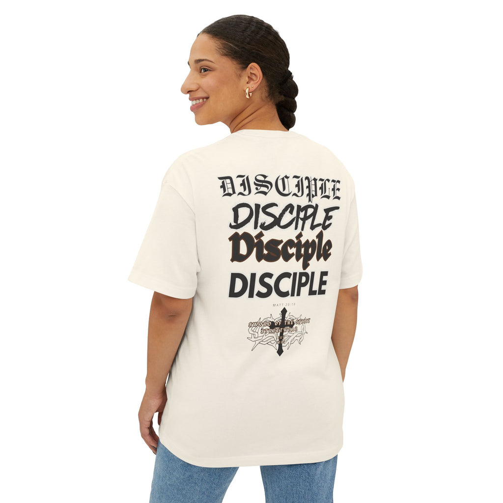 Disciple Logo Tee || Oversized Box Fit || Christian Faith-Based Graphic T-Shirt