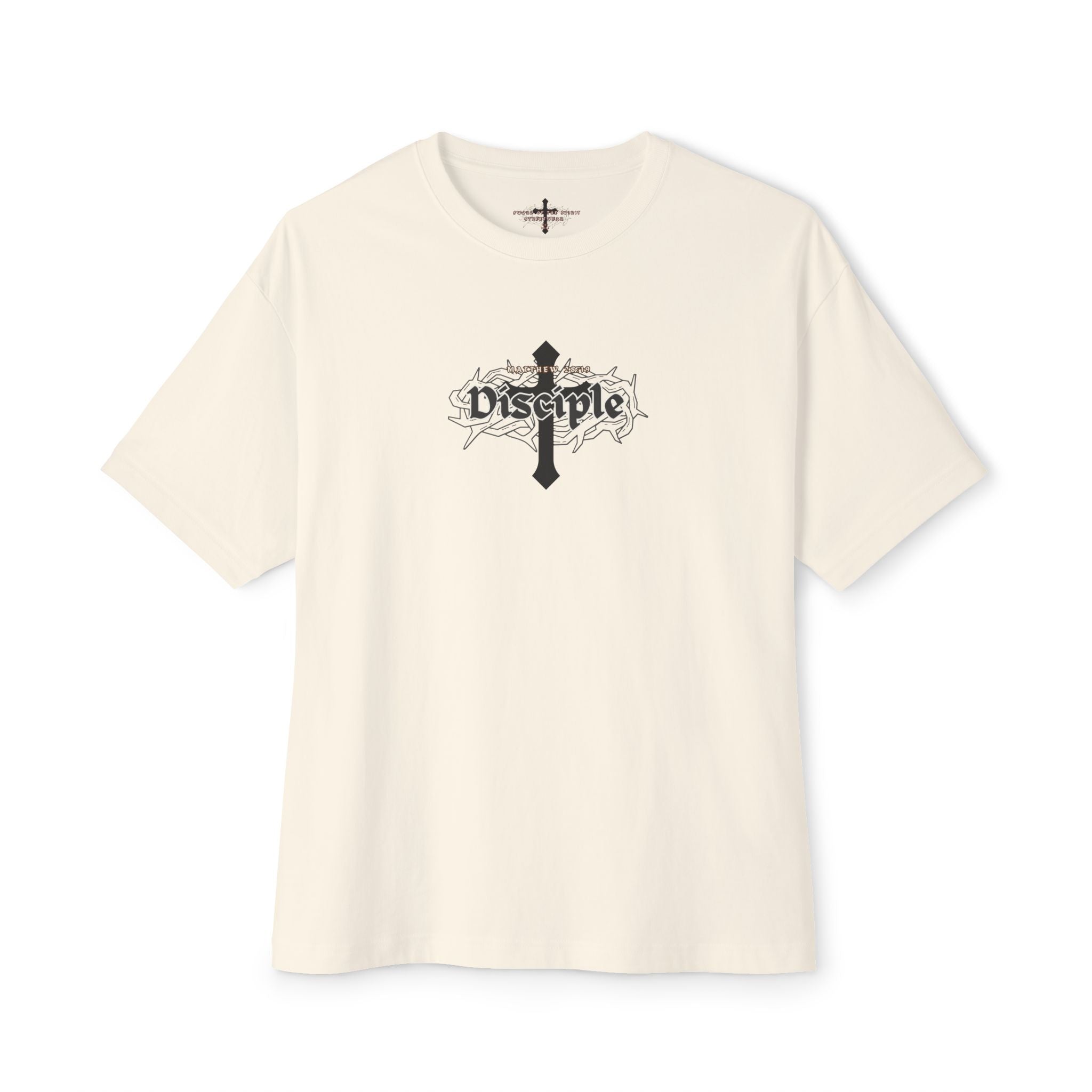 Disciple Logo Tee || Oversized Box Fit || Christian Faith-Based Graphic T-Shirt