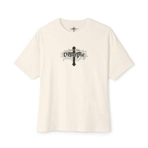 Disciple Logo Tee || Oversized Box Fit || Christian Faith-Based Graphic T-Shirt