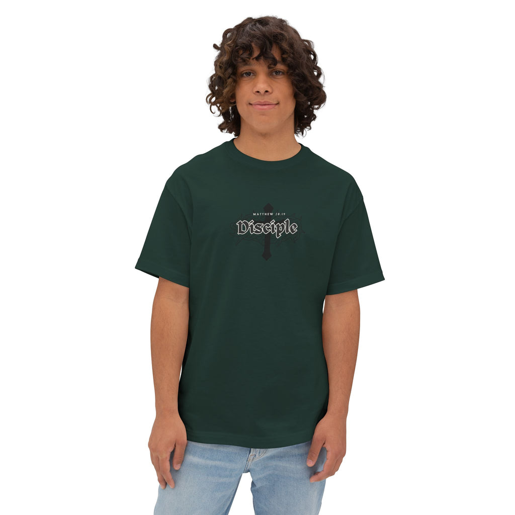 Disciple Logo Tee || Oversized Box Fit || Christian Faith-Based Graphic T-Shirt