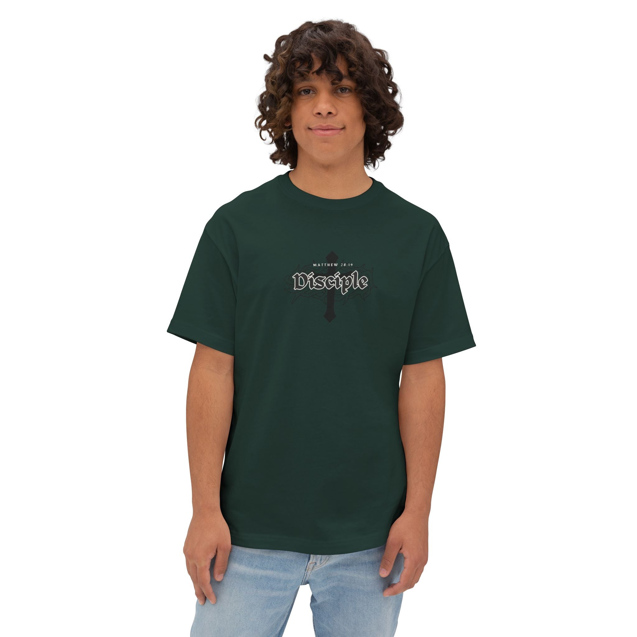 Disciple Logo Tee || Oversized Box Fit || Christian Faith-Based Graphic T-Shirt