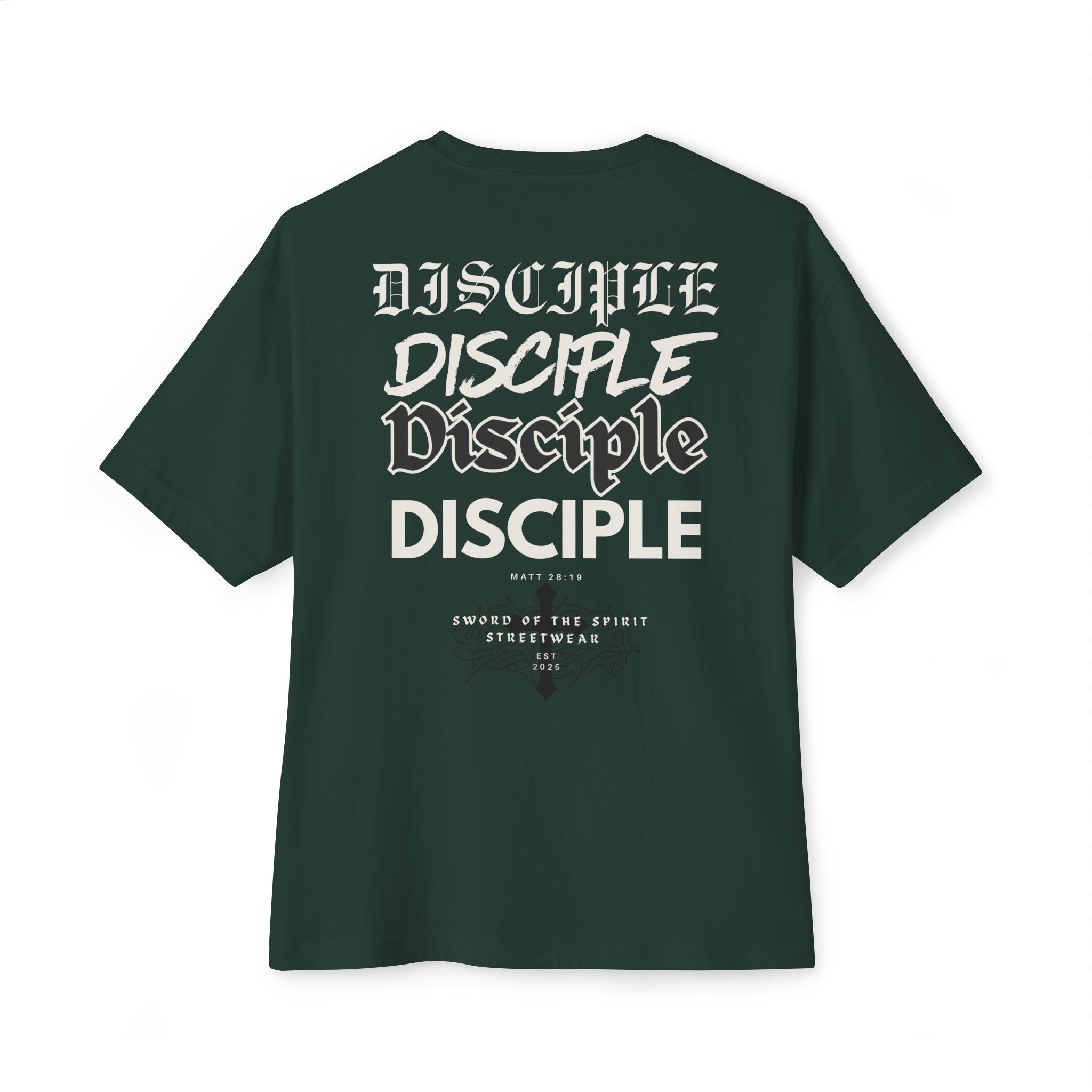 Disciple Logo Tee || Oversized Box Fit || Christian Faith-Based Graphic T-Shirt