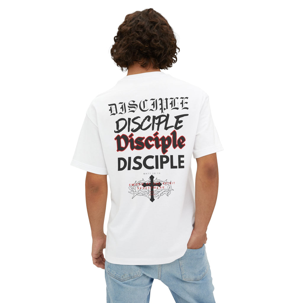 Disciple Logo Tee || Oversized Box Fit || Christian Faith-Based Graphic T-Shirt