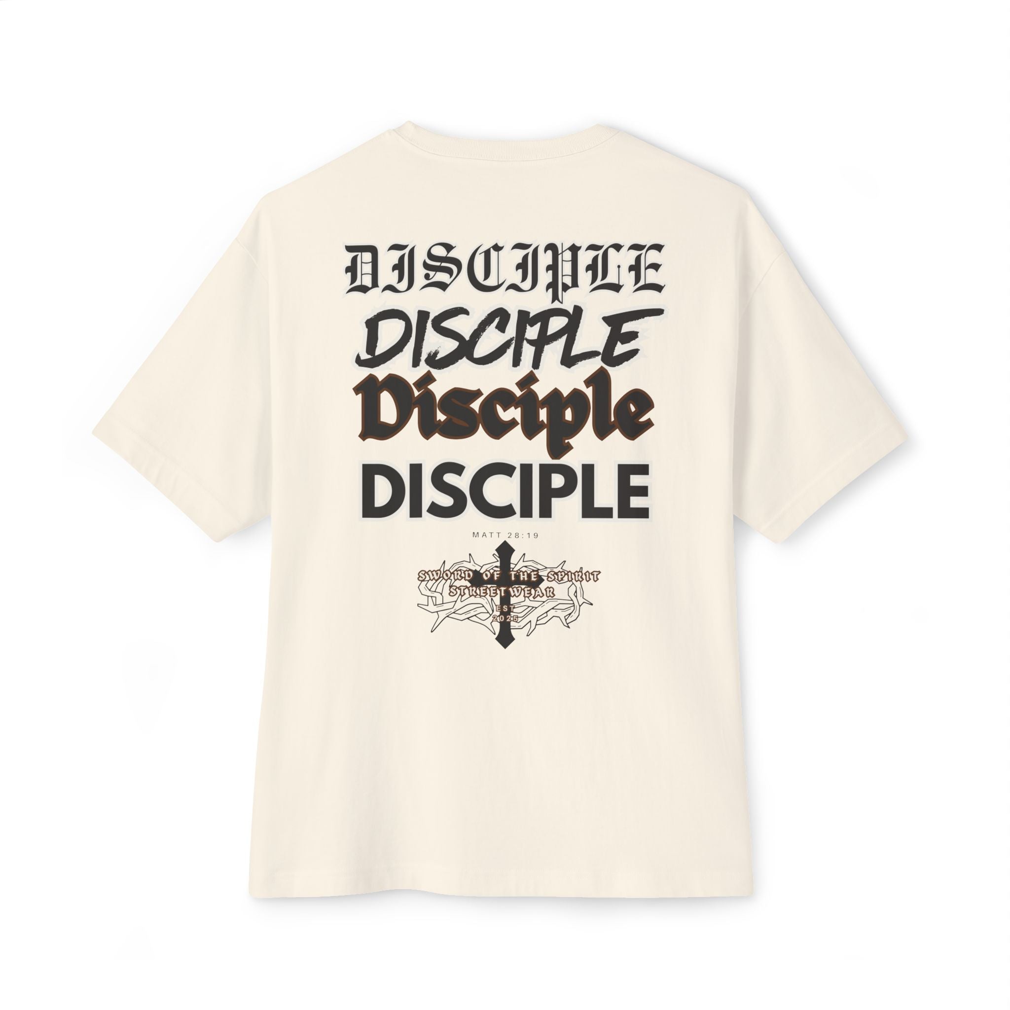 Disciple Logo Tee || Oversized Box Fit || Christian Faith-Based Graphic T-Shirt