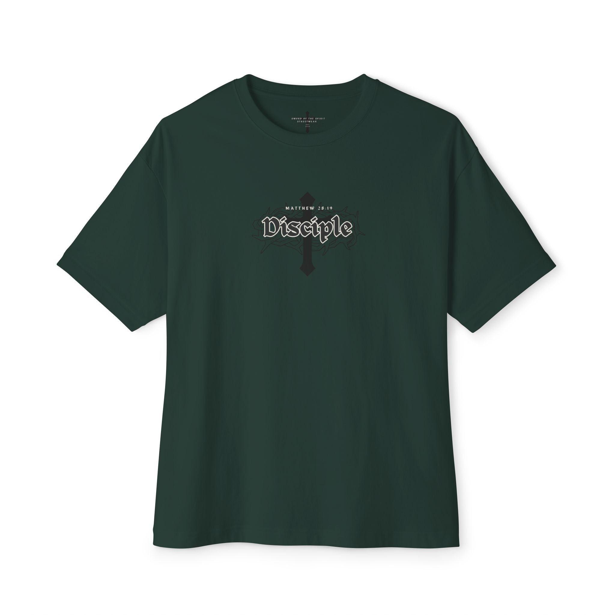 Disciple Logo Tee || Oversized Box Fit || Christian Faith-Based Graphic T-Shirt