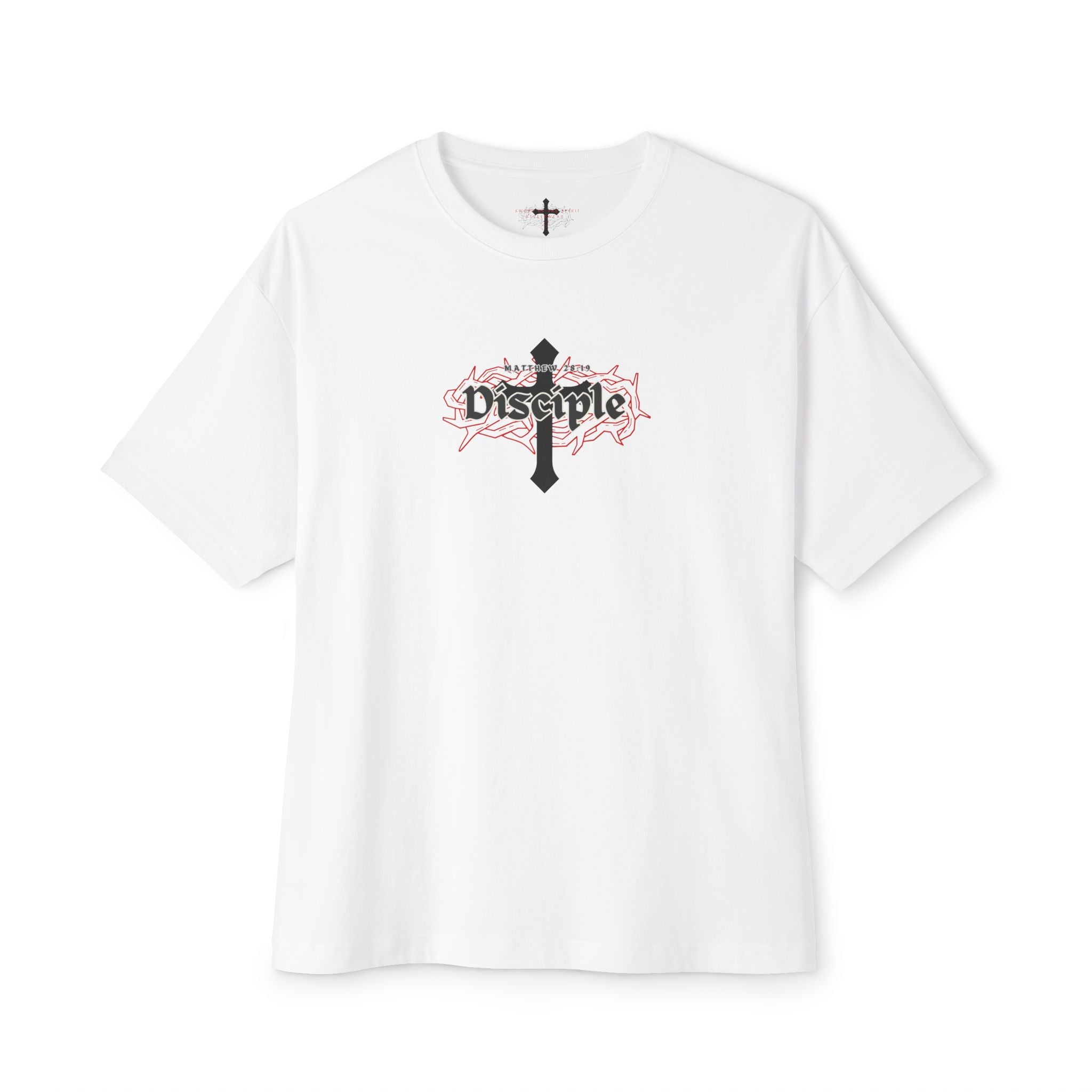 Disciple Logo Tee || Oversized Box Fit || Christian Faith-Based Graphic T-Shirt