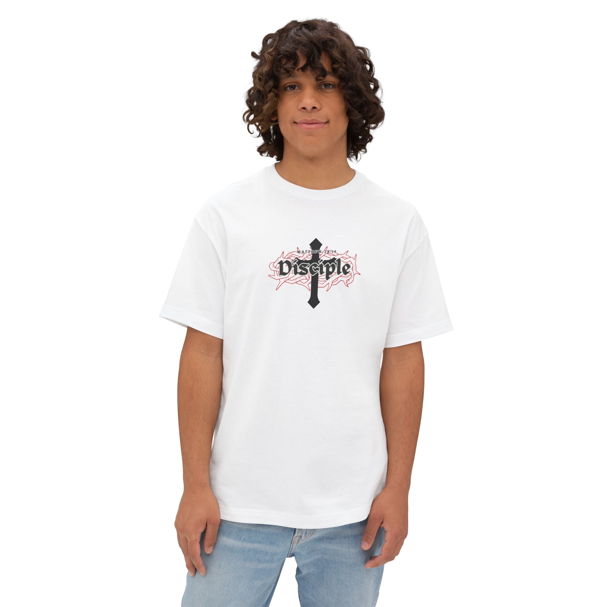 Disciple Logo Tee || Oversized Box Fit || Christian Faith-Based Graphic T-Shirt